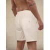 PLEPAN Mens 5 Inch Linen Shorts - Casual Elastic Waist