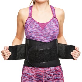 sit right Back Brace - Back Strap for Stabilising the Lumbar Vertebrae - Back Belt for Men & Women - Kidney Belt & Stomach Belt for Posture Correction - Black - Size 4XL