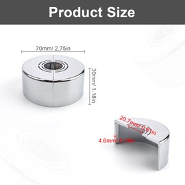 3 Pieces of Radiator Pipe Cover, DEANKEJI Pipe Covers Chrome, 3 Sizes in 1 Pipe Collars, Suitable for Diameter 20mm/25mm/33mm, Used for Shower Accessories, Faucet Decoration