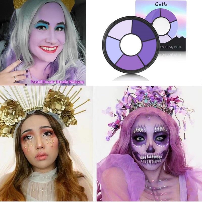 Go Ho 6 Colors Purple Face Body Paint,Cream Water Based