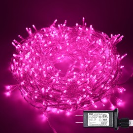 ILLUMINEW 800 Led Pink String Lights Outdoor Waterproof Valentines Day Decorations, 330 Ft Pink Led String Lights for Bedroom, 8 Modes Plug in Fairy Lights for Outside, Pink Room Decor