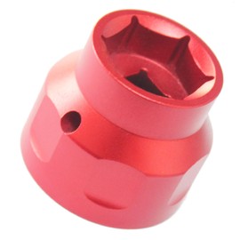 Ford 6.0 Fuel/Oil filter socket Wrench Tool- 3/8Inch Drive for Ford 6.0L/6.4L Powerstroke Diesel Fuel Filter/Oil Filter Cap Installation Removal (red)-24mm /36mm socket