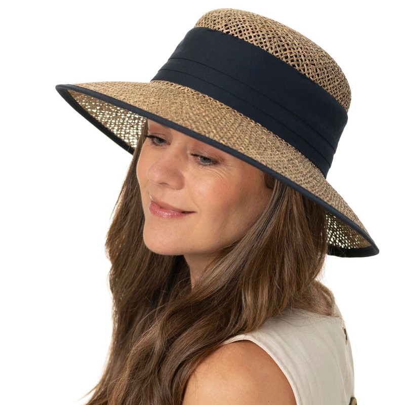 Seeberger Talea Beach Seagrass Straw Hat Summer Hat (One Size