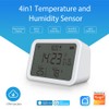 Tuya WiFi Temperature Humidity Light Detection Alarm Clock 4 In