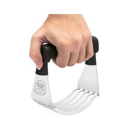 PASTRY QUEEN Pastry Cutter Tool - Heavy Duty Stainless Steel Pastry Blender for Baking, Comfortable Handle, Dishwasher Safe, Create Perfectly Flaky Pie Crust Dough & Biscuits - Blue