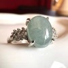 Lilac Jade Untreated Jadeite Ring High-Quality Natural Gemstone Certified