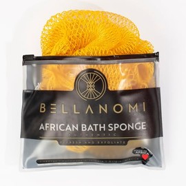 Bellanomi Esponja Exfoliante Africana Auténtica Origen Ético Nigeria 114 Largo Uso Diario Amarillo