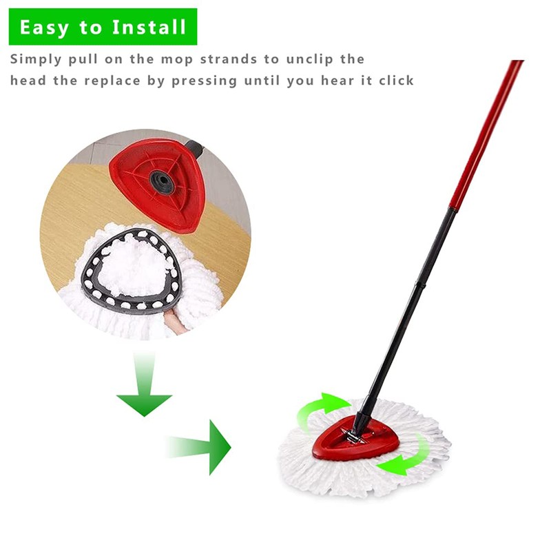 10 Pack Mop Head Replacement for O-Ceda EasyWrin Spin Mop,