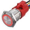 APIELE 19mm Momentary Push Button Switch On Off Stainless Steel