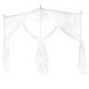 KIMISS Bed Curtain Canopy White Polyester Luxury Princess Three Side
