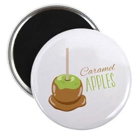 CafePress Caramel Apples Magnets 2.25" Round Magnet, Refrigerator Magnet