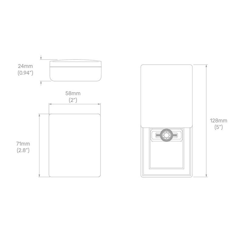 MONOLIX Slim Engagement Ring Box, Thin Unique Sliding Lid, Elegant