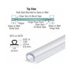 CRL Shower Door Translucent Vinyl Bulb Seal with Pre-Applied Tape for 7/32" Gap (1/4" and up Thick Glass)