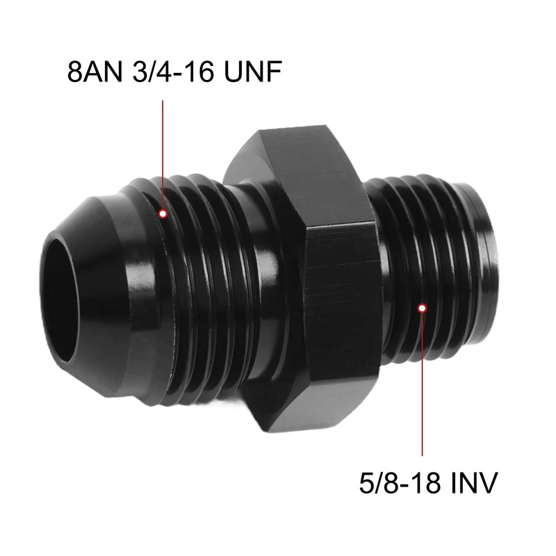 EVIL ENERGY 8AN Male to 5/8x18 Inverted Flare Thread Fitting