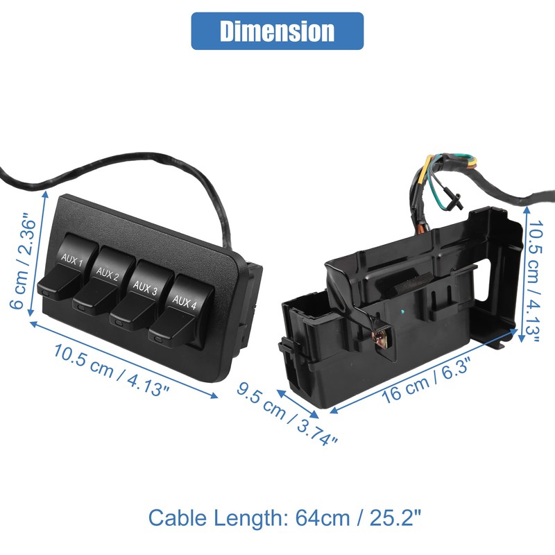 X AUTOHAUX 1 Set Auxiliary Dash Upfitter Switch Panel Kit