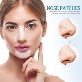 FRCOLOR Cotton Lotion Pack, Pack of 200, Nose and Chin, Pore Pack, Care, T-Zone, Partial Pack, 100% Natural Cotton, 100 Cotton for Nose + 100 Chin Cotton, Storage Box Included