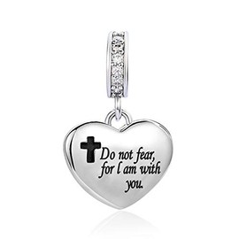 SBI Jewelry Cross Bible Verse Charm for Bracelets Jesus Love God Engraved Isaiah 41:10 Women Girls Grandma Granddaughter Mom Daughter Sister Family Birthday Anniversary Mothers Day