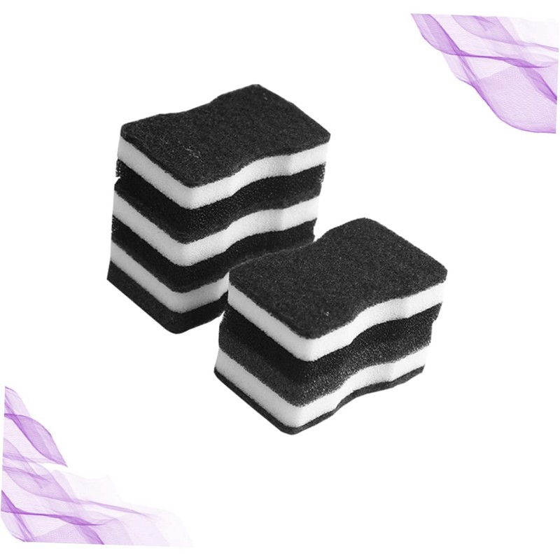 OHPHCALL 2sets Black Dish Wash Sponge Kitchen Cleaning Sponge Pad
