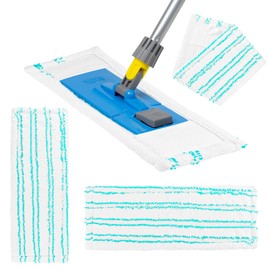 TNOMSNO Mop Cover for Floor Mop Cover, 3 Pieces Mop Floor Mop, Replacement Cover Microfibre 44 x 15 cm Set, Cover Floor Mop Replacement Cover Microfibre Set for Strong Decontamination
