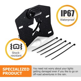 WeiSen UTV License Plate Bracket with LED Light, Universal License Plate Holder Frame Kit Compatible with Polaris RZR Maverick X3 Teryx Pioneer Mule