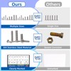 Glarks 152Pcs 1/4"-20 Phillips Pan Head Screws & 1/4" Outer