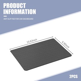 Tapete Antideslizante para Tablero de Instrumentos, 10.63" x 5.9" de PU Impermeable para Panel de Control Central, Tapete de Protección de Almacenamiento, Cortable con Súper Fuerte Adsorción