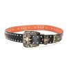 Western Belt Black Gold Cowboy Prayer Men Red Stone Crocodile