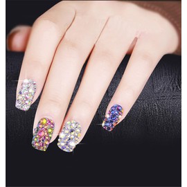 3000 Pieces SS6 2mm Flatback Rhinestones Clear Glass Round Gems Crystals for Nail Art DIY Crafts Clothes Shoes Bags （Silver）