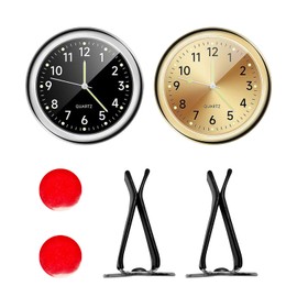 2 Pieces Car Mini Clock, Clock, Small Wall Clock, Mini Clock, Mini Car Dashboard Clock, Car Interior Clock, Car Analog Clock, Car Clock
