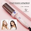 K&K 1.5 Inch Ceramic Tourmaline Ionic Curling Brush Volumizer -