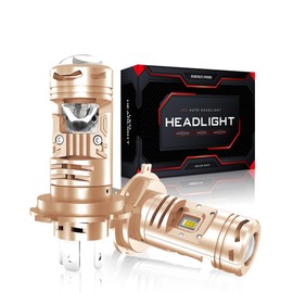 SPOLI H4 9003 HS1 Bombillas LED de Faros para Delantera, 32000LM, 300W, 900% Brillo 6500K Blanca Luz Alta y Luz Baja, Kits de Conversión de Luces Niebla, Plug and Play, 2 Unidades