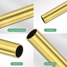 M METERXITY 10-Pack 30mm Brass Round Tubes, 2mm Outer Diameter 0.2mm Wall Thickness Short Brass Seamless Tubes, for DIY Crafts/Decorations, Small Metal Straight Tubes [0.08x0.008x1.18IN]