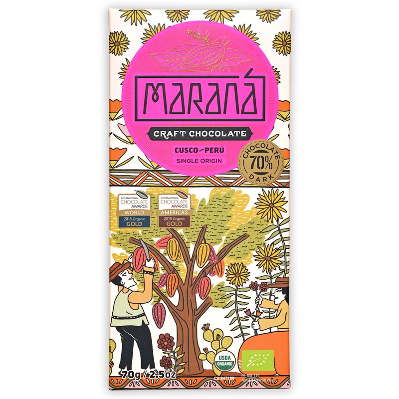 Maraná Chocolate 70% Cacao Variety Dark Chocolate 3 Pack -