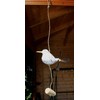 Wooden Seagull with Propeller Wind Chime for Garden and Balcony