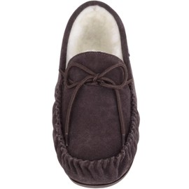 Snugrugs Men’s Lambskin Moccasin/Slippers Rubber Sole Brown - brown, size: 44 EU
