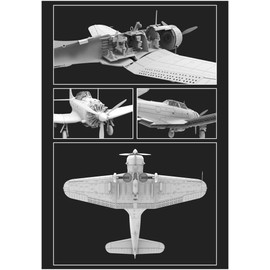 Flyhawk FLYFH6002 1/72 US Navy SBD-2 Dawn Dress Plastic Model