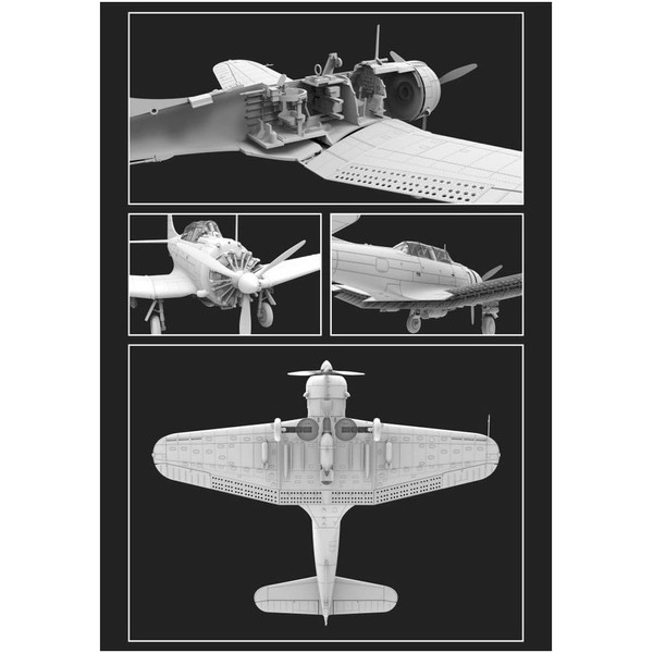 Flyhawk FLYFH6002 1/72 US Navy SBD-2 Dawn Dress Plastic Model