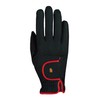 Roeckl Sports equestrian gloves LONA, ladies summer riding glove, black/red