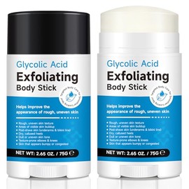 Barra corporal exfoliante con ácido glicólico al 7%, para una piel de aspecto más suave en los codos, las rodillas y la línea del bikini, exfoliante diario suave para una textura áspera, sin parabenos