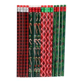 Christmas Stocking Stuffer Reward Favor Assorted Pencils - 16 Count