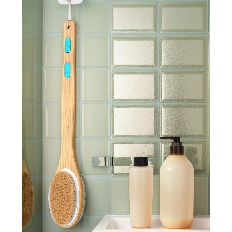 EEEKit Long Handle Bath Body Brush Dual-Sided Shower Back Scrubber