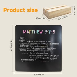 52 Scripture Card, Bible Verse Mapping Cards, Scripture Memory Cards with Wood Stand, Bible Trivia Prayer Card Crafts Set Gifts, for Every Week of The Year