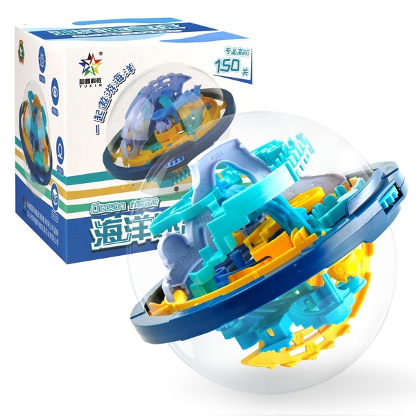 Hpbaggy 3D Maze Labyrinth Ball, 3D Puzzle Ball with 150