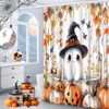 Funny Ghost Shower Curtain Fall Spooky Ghost Take Bath Bat