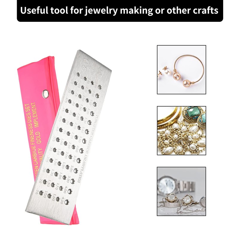 Wire Drawplate, 8 Inch Wire Drawing Plate with 52 Round