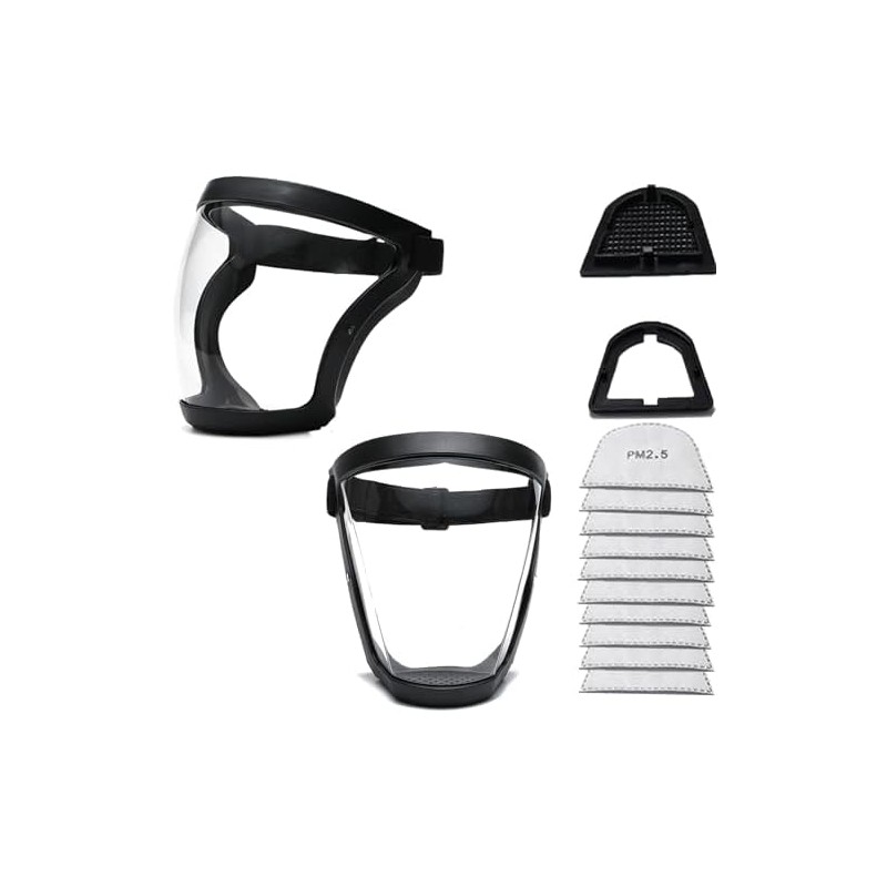 Protector Facial Completo Antivaho Transparente con Correa Ajustable Fracavi US-YXKJ-04