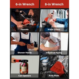 IndustrialHD IHDSTRAP Strap Wrench - Filter Rubber Strap Wrench, Plumbing Strap Wrench Tool (8in.)