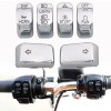 Trichtu Mount 6Pcs Chrome Hand Control Button Switch Cap For