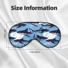 Sleep Eye Mask Abstract Blue Sharks and Fish Sleep Mask