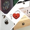 Jiozermi 4 Pcs Padlocks Key Lock with Key, Mini Love